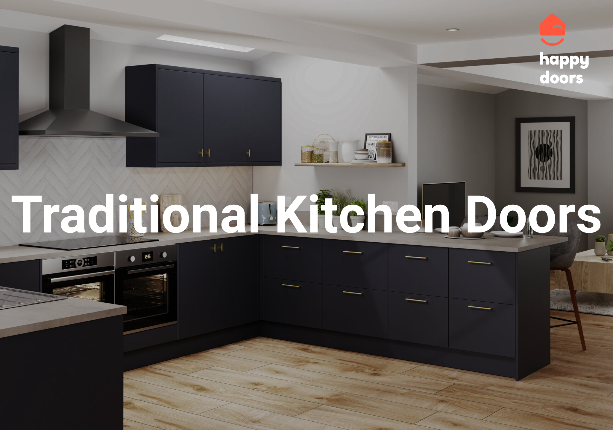 Made-to-measure traditional doors for kitchens from Happy Doors