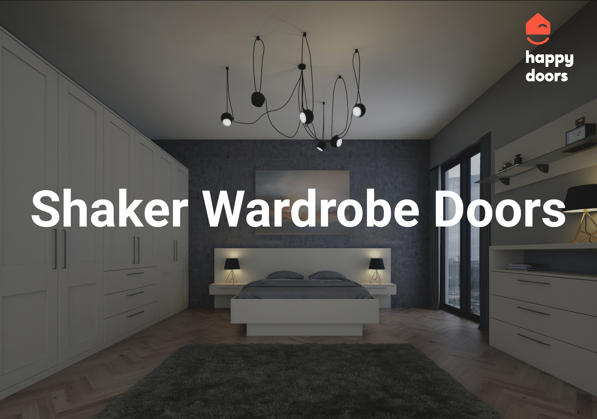 Made-to-measure Shaker doors for fitted wardrobes
